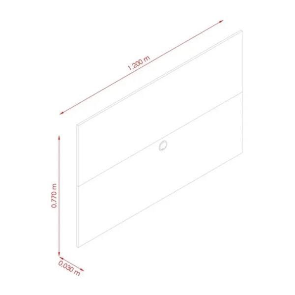 Painel Frank para TV até 50 Polegadas - Naturale/Off White - Madetec - 3