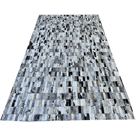 Tapete de couro preto branco salino 1,50x2,50 s/b pç 3x9cm