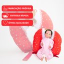 Ver imagem 5 de Almofada Amamentação Estampada Bebê Menina com Enchimento e Zíper - Ursa Love Vermelho
