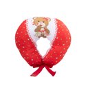 Ver imagem 1 de Almofada Amamentação Estampada Bebê Menina com Enchimento e Zíper - Ursa Love Vermelho