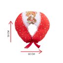 Ver imagem 4 de Almofada Amamentação Estampada Bebê Menina com Enchimento e Zíper - Ursa Love Vermelho