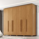 Ver imagem 1 de Guarda Roupa Casal Platinium 100% MDF 6 Portas de Bater 6 Gavetas Marrom/Cinamomo