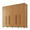 Ver imagem 2 de Guarda Roupa Casal Platinium 100% MDF 6 Portas de Bater 6 Gavetas Marrom/Cinamomo