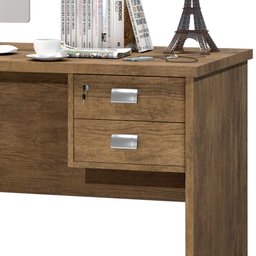 Mesa para Computador Taurus com 2 Gavetas e 1 Chave Tampo Grosso 1,20M - Jequitibá - 3 Mesa para Computador Taurus com 2 Gavetas e 1 Chave Tampo Grosso 1,20M - Jequitibá - 3