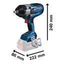 Ver imagem 4 de Chave de Impacto a bateria Bosch GDS 18V-1000 BITURBO BRUSHLESS 18V, SB