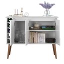 Ver imagem 3 de Aparador Buffet Adega London Retrô com Pés Palito em Madeira Maciça - Branco