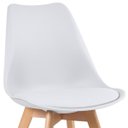 Ver imagem 5 de Conjunto de Mesa de Jantar Leda 90cm Branco + 3 Cadeiras Estofadas Leda Branco