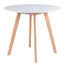 Ver imagem 6 de Conjunto de Mesa de Jantar Leda 90cm Branco + 3 Cadeiras Estofadas Leda Branco