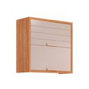 Ver imagem 1 de Armário Aéreo P/ Cozinha Eloise C/ 2 Portas Basculante Riscadas 80 Cm Cinamomo/off White - Mgm