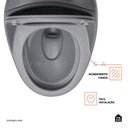 Ver imagem 3 de Vaso Sanitário Monobloco Caixa Acoplada Privada Aquarela Pingoo.casa - Cinza