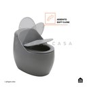 Ver imagem 4 de Vaso Sanitário Monobloco Caixa Acoplada Privada Aquarela Pingoo.casa - Cinza