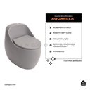 Ver imagem 2 de Vaso Sanitário Monobloco Caixa Acoplada Privada Aquarela Pingoo.casa - Cinza