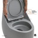 Ver imagem 5 de Vaso Sanitário Monobloco Caixa Acoplada Privada Aquarela Pingoo.casa - Cinza