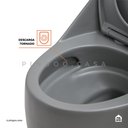 Ver imagem 7 de Vaso Sanitário Monobloco Caixa Acoplada Privada Aquarela Pingoo.casa - Cinza