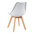 Ver imagem 4 de Conjunto de Mesa Redonda Leda 80cm Preto + 4 Cadeiras Estofadas Leda Branco