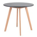 Ver imagem 6 de Conjunto de Mesa Redonda Leda 80cm Preto + 4 Cadeiras Estofadas Leda Branco