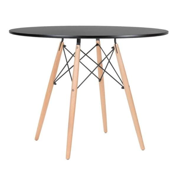 Conjunto de Mesa Eames 100cm Preto + 4 Cadeiras Eames Eiffel Dsw Roxo - 6