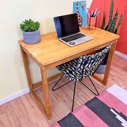 Mesa para Escritório de Madeira Pinus Linea Nozes - 3