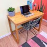 Mesa para Escritório de Madeira Pinus Linea Nozes - 3