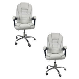 Cadeira de Escritório Presidente Soft Reclinável Ergonômica - Branco - 2 - 1
