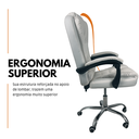 Ver imagem 3 de Cadeira de Escritório Presidente Soft Reclinável Ergonômica - Branco - 2