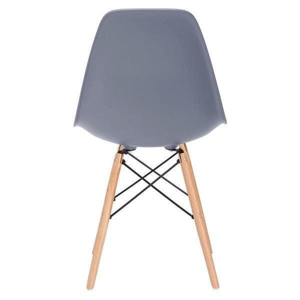 Conjunto de Mesa de Vidro Eames 100cm + 5 Cadeiras Eiffel Dsw Cinza Escuro - 6