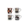 Jogo Caneca Porcelana White Decorada Coffee 150ml 4 Peças - Mundial - 1