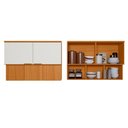 Ver imagem 2 de Armário Aéreo de 1,20cm MDF Bari 5 Portas