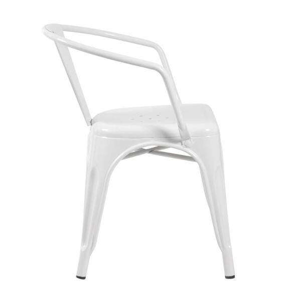 Kit 4 Cadeiras Iron Tolix com Apoio de Braços - Branco - 4