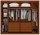 Ver imagem 3 de Guarda-Roupas Casal 6 Portas 8 Gavetas com Pés 100% MDF Imperatore - Lp - Rei de Casa Frassino