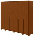 Ver imagem 1 de Guarda-Roupas Casal 6 Portas 8 Gavetas com Pés 100% MDF Imperatore - Lp - Rei de Casa Frassino