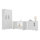 Ver imagem 2 de Quarto de Bebê Completo com Berço 3 em 1 para Colchão 130x60cm Aurora Multimóveis Mp4560