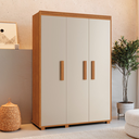 Ver imagem 1 de Guarda Roupa Multiuso Quarto Solteiro Belize 100% Mdf - Nature/offwhite