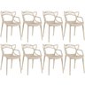 Kit 8 Cadeiras Masters Allegra - Nude - 1