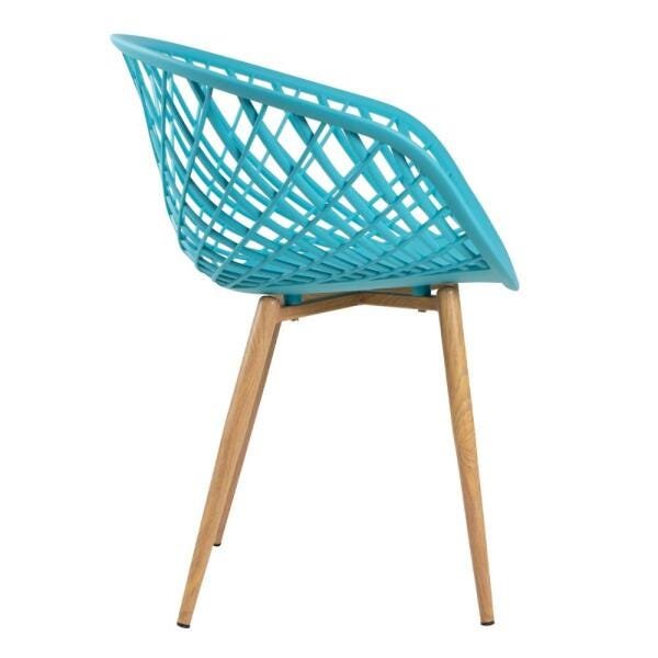 Kit 2 Cadeiras Clarice Nest com Braços + 6 Cadeiras Cleo - Azul Tiffany - 3