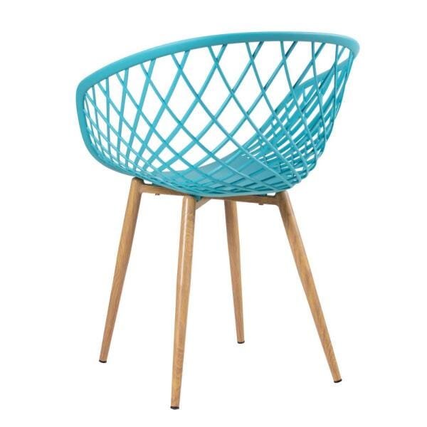 Kit 2 Cadeiras Clarice Nest com Braços + 6 Cadeiras Cleo - Azul Tiffany - 4
