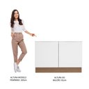 Ver imagem 6 de Balcão Gabinete de Pia Madesa Stella 2 Portas (Sem Tampo e Pia) Rustic/Branco