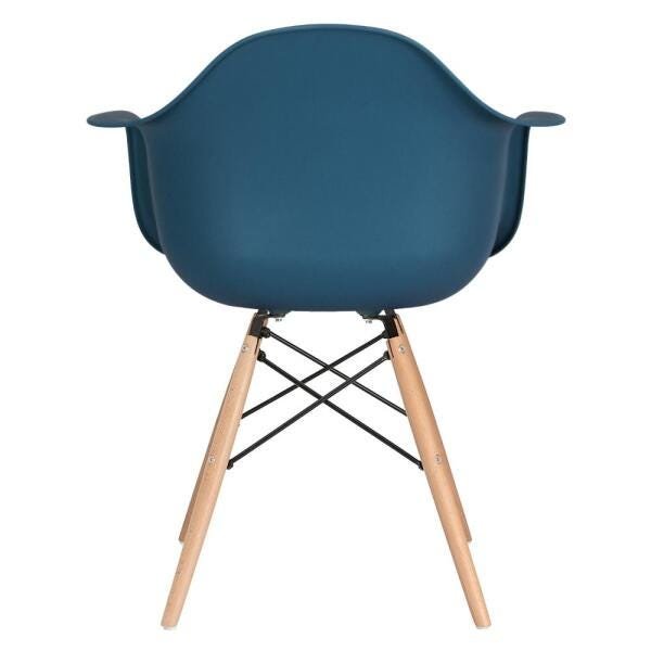 Kit 4 Cadeiras Eames Daw com Braços + 8 Cadeiras Eiffel Dsw - Azul Petróleo - 4