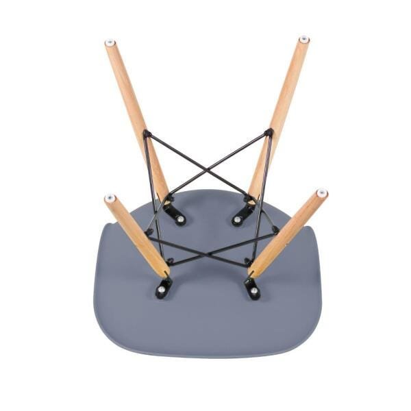 Kit 4 Cadeiras Eames Daw com Braços + 8 Cadeiras Eiffel Dsw - Cinza Escuro - 8