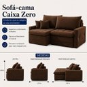 Ver imagem 3 de Sofá Cristal Caixa Zero 260cm - Marrom