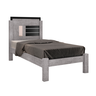 Cama Solteiro Quarto Madeira Mdf com Pés Resistente Amanda:cinza - 2
