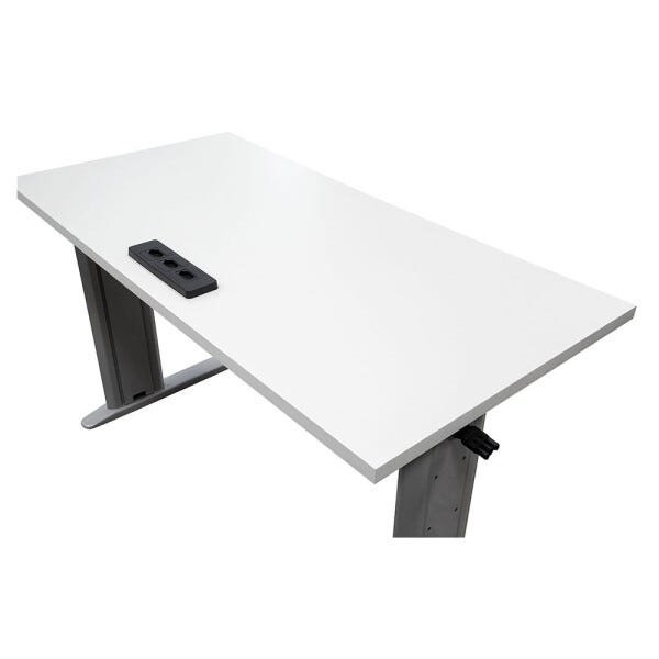 Mesa Connect 120x60cm Pés em Metal com 3 Tomadas 10A Umi - 5