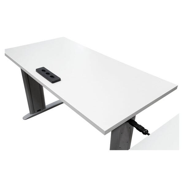 Mesa Connect 120x60cm Pés em Metal com 3 Tomadas 10A Umi - 6