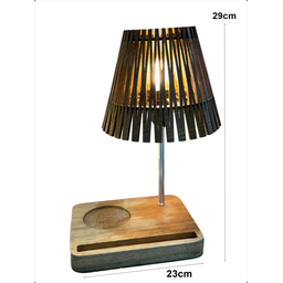 Luminária Fly de Mesa Mdf Laminado Freijo 29cm X 23cm Ofertamo - 4