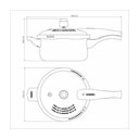 Ver imagem 5 de Panela de Pressão em Aluminio com Revestimento Interno e Externo Antiaderente Starflon Max Grafite