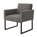 Ver imagem 6 de Kit 2 Poltronas Decorativas Reforçada para Salão e Barbearia Cinza