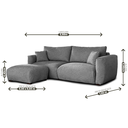 Ver imagem 2 de Sofá Heaven 5 Lugares, 2,50m com Puff e Assento Supermacio e Design Moderno | de Casa Decor