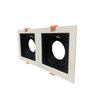 Spot Duplo Branco/preto Embutido Quadrado Recuado Par20:6500k - 3