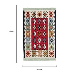 Passadeira para Corredor Quarto Banheiro Turco Kilim Dupla Face - 80x300cm - 4