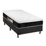 Cama Box Solteiro: Colchão Espuma Castor D45 Black e White AIR + Base CRC Suede Gray(88x188) - 1